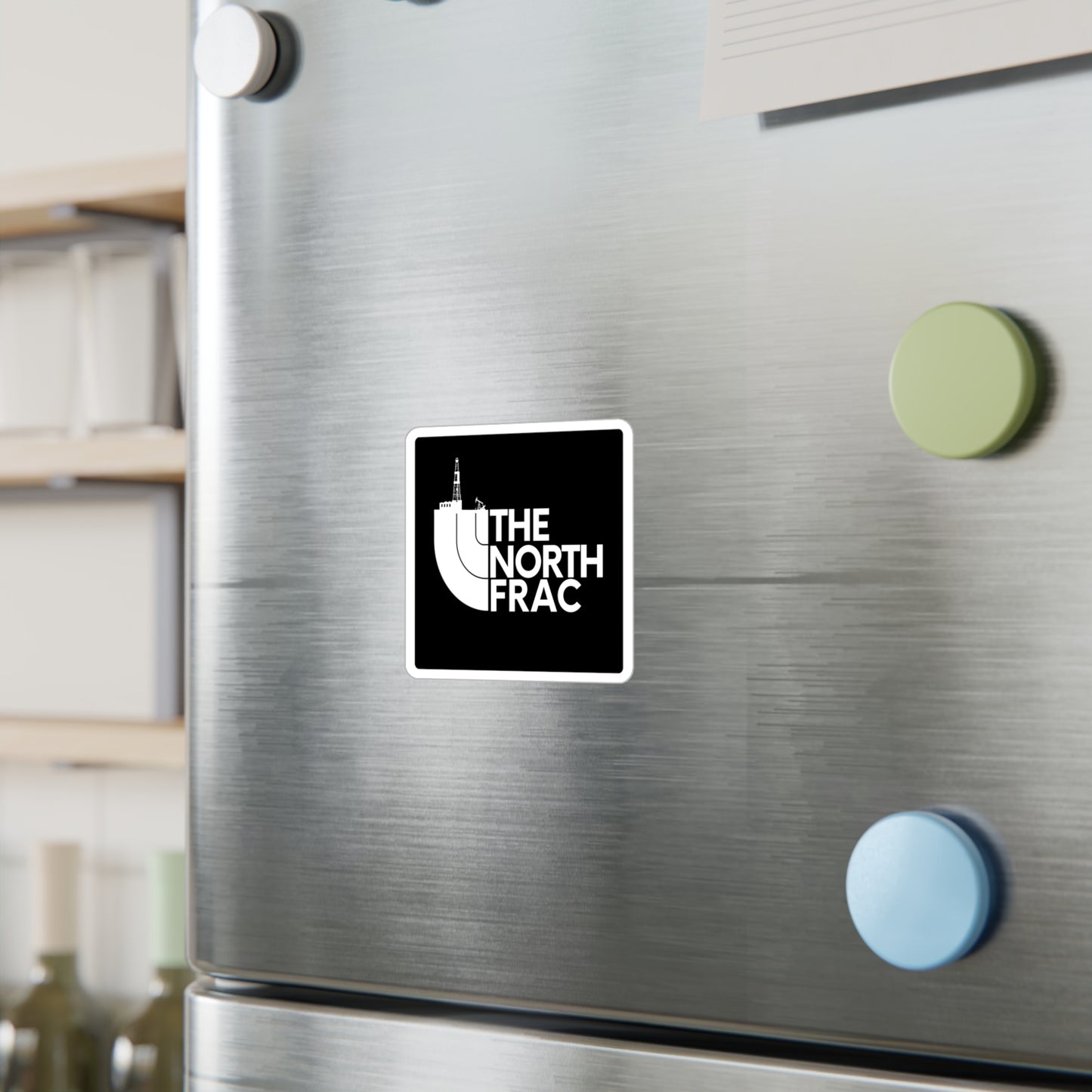 The North Frac Vinyl Sticker — Kiss-Cut Oil Rig Decal