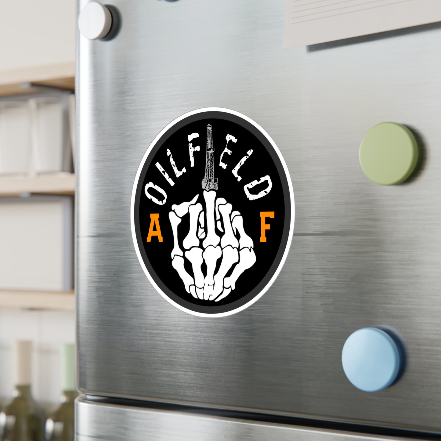 Oilfield AF Skeleton Hand -Vinyl Sticker