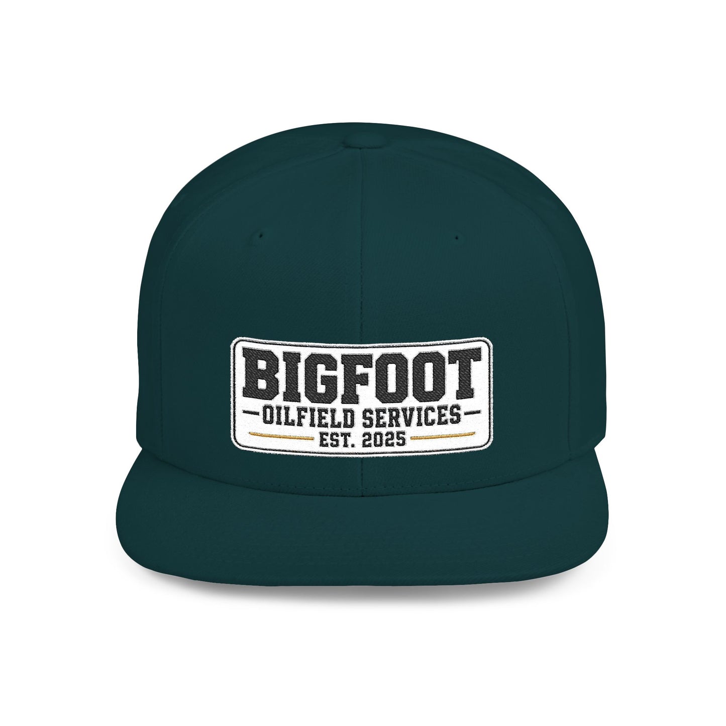 Bigfoot Oilfield Services Flat Bill Snapback Hat — Vintage Logo