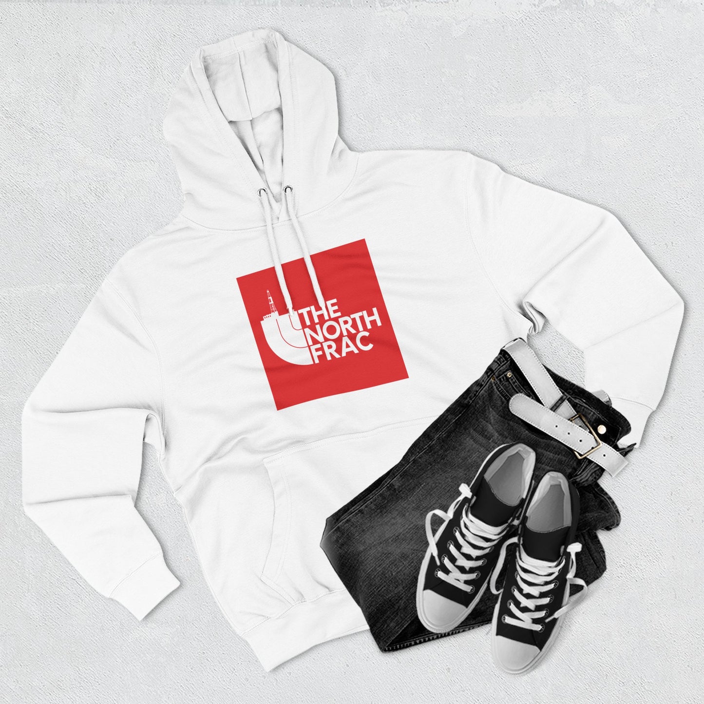 The North Frac Red Logo Hoodie