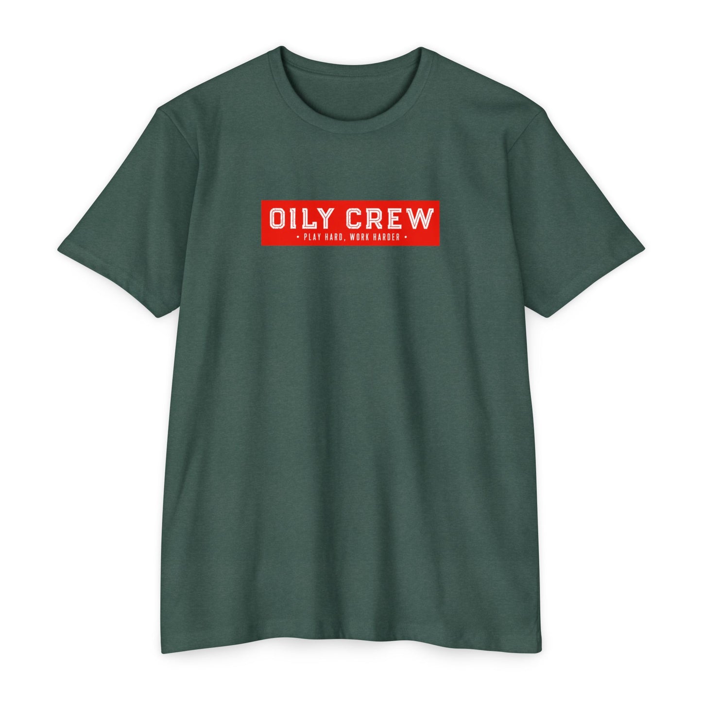 Oily Crew T-Shirt — Retro Red Box Logo