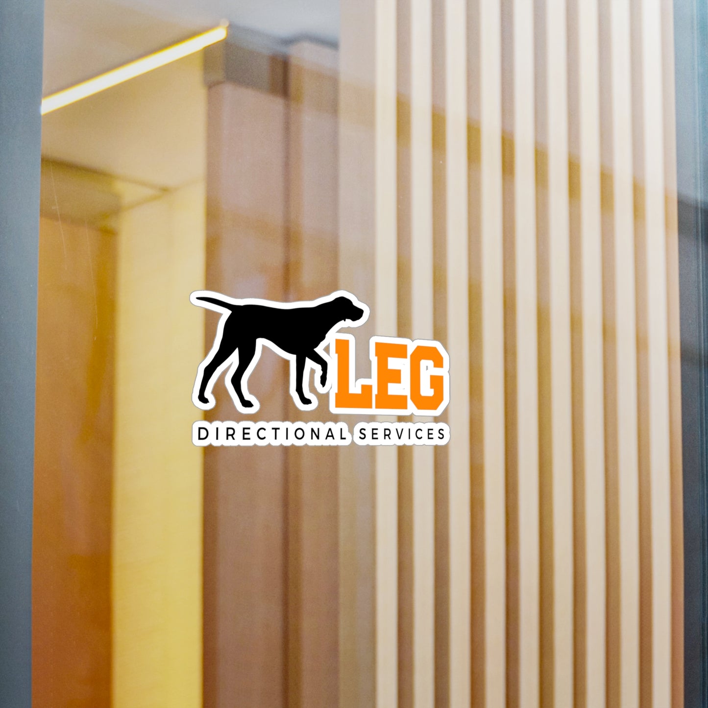 Dog Leg Directional Services - Kiss-Cut Decal
