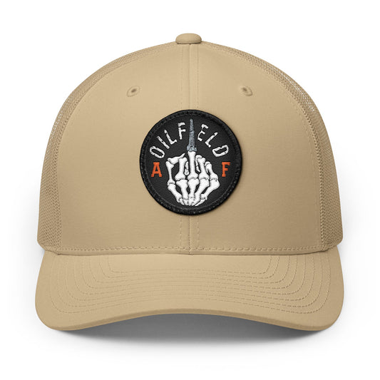 'Oilfield AF' Middle Finger Embroidered Patch
