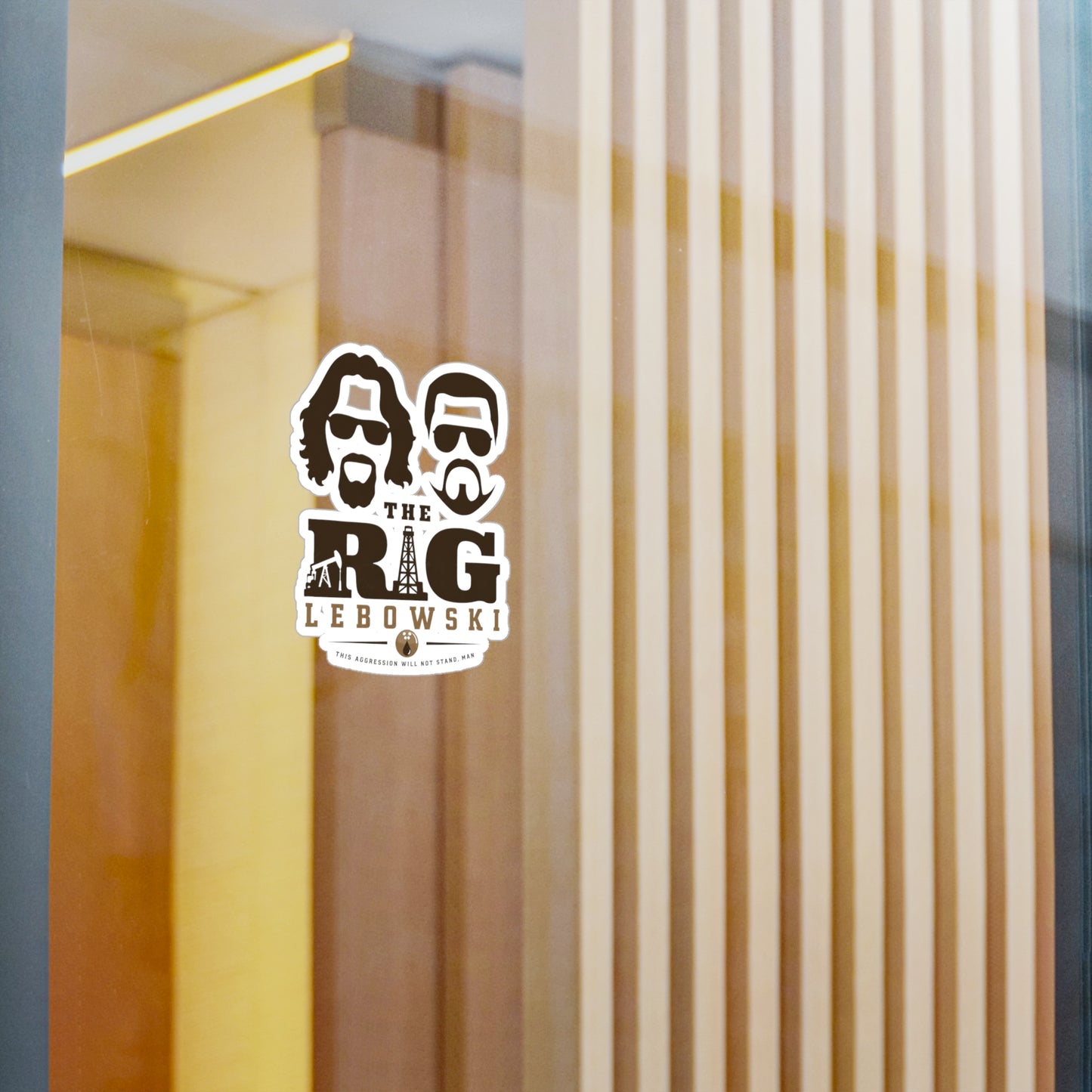 The Rig Lebowski Retro Oil Rig & Faces - Vinyl Stickers