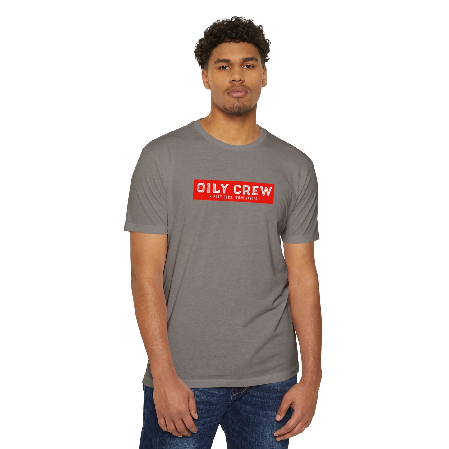 Oily Crew T-Shirt — Retro Red Box Logo