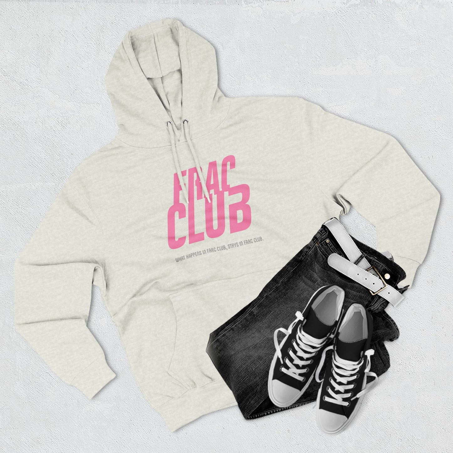 Frac Club Hoodie — Pink Logo