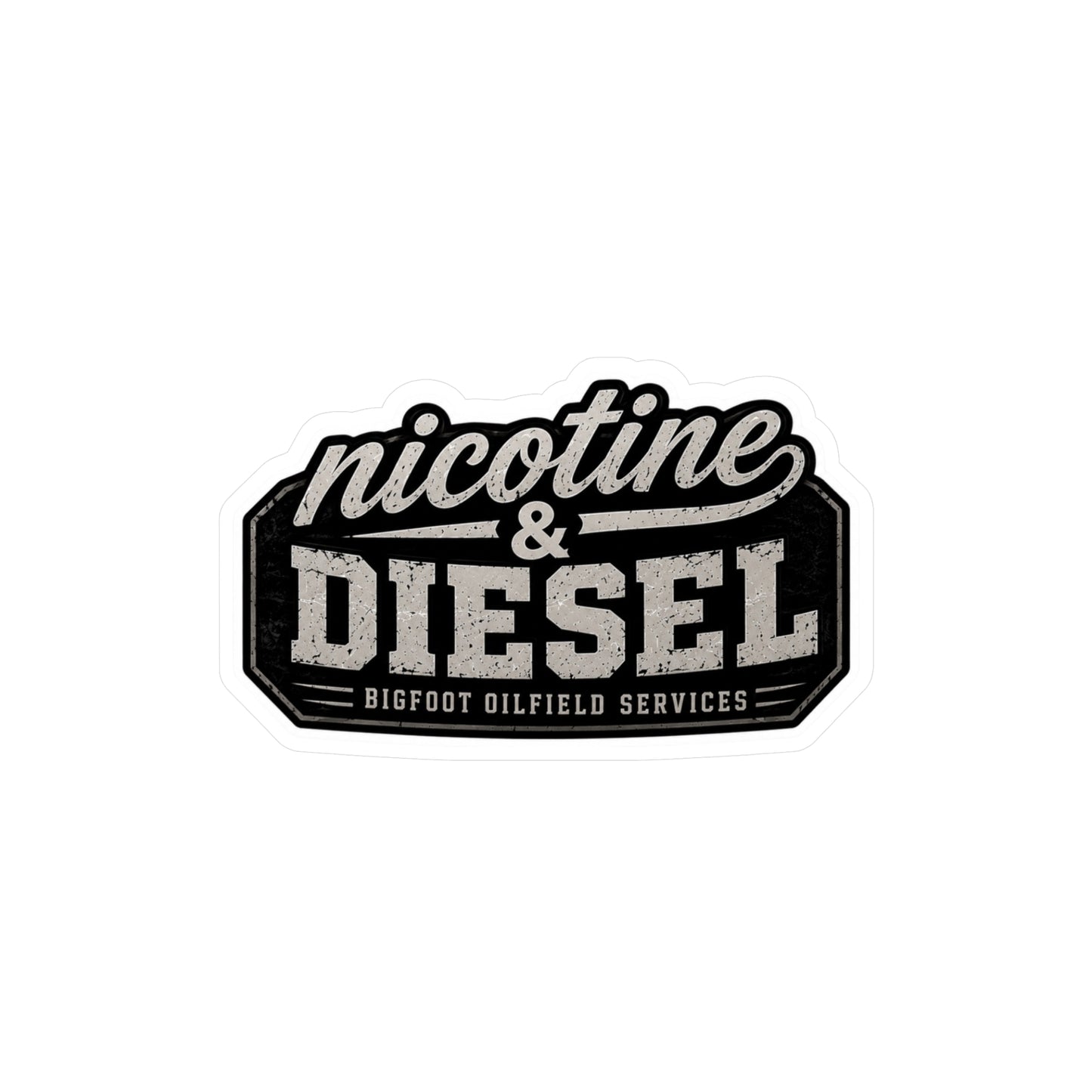 Nicotine & Diesel - Vinyl Sticker