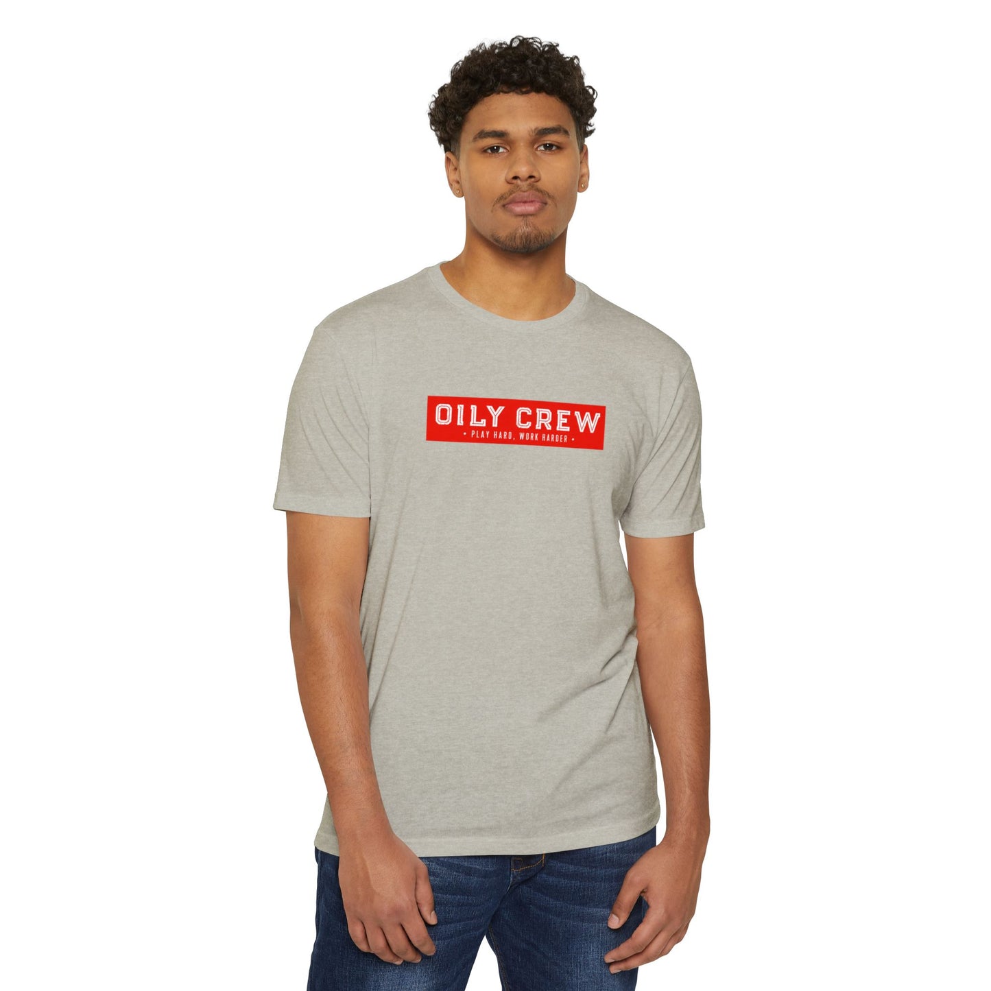 Oily Crew T-Shirt — Retro Red Box Logo