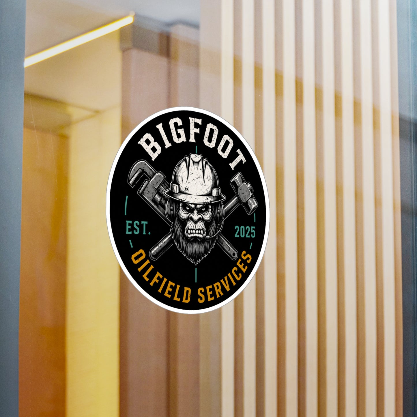 Bigfoot Oilfield Services Round -Vinyl Sticker
