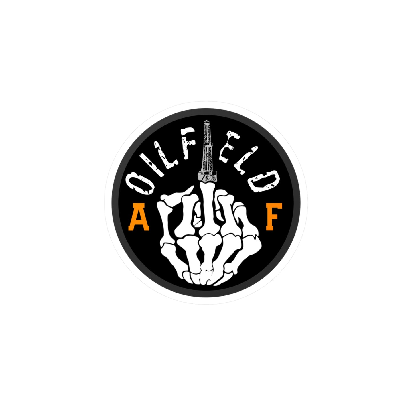 Oilfield AF Skeleton Hand -Vinyl Sticker
