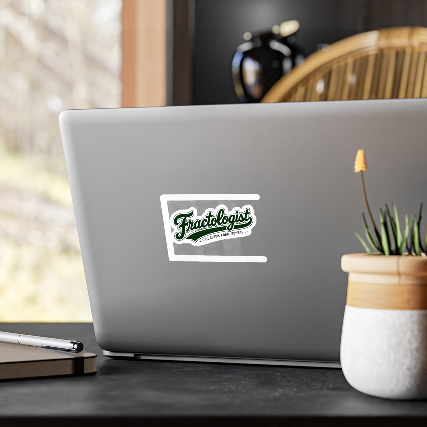 Fractologist Vinyl Sticker — "Eat. Sleep. Frac. Repeat."
