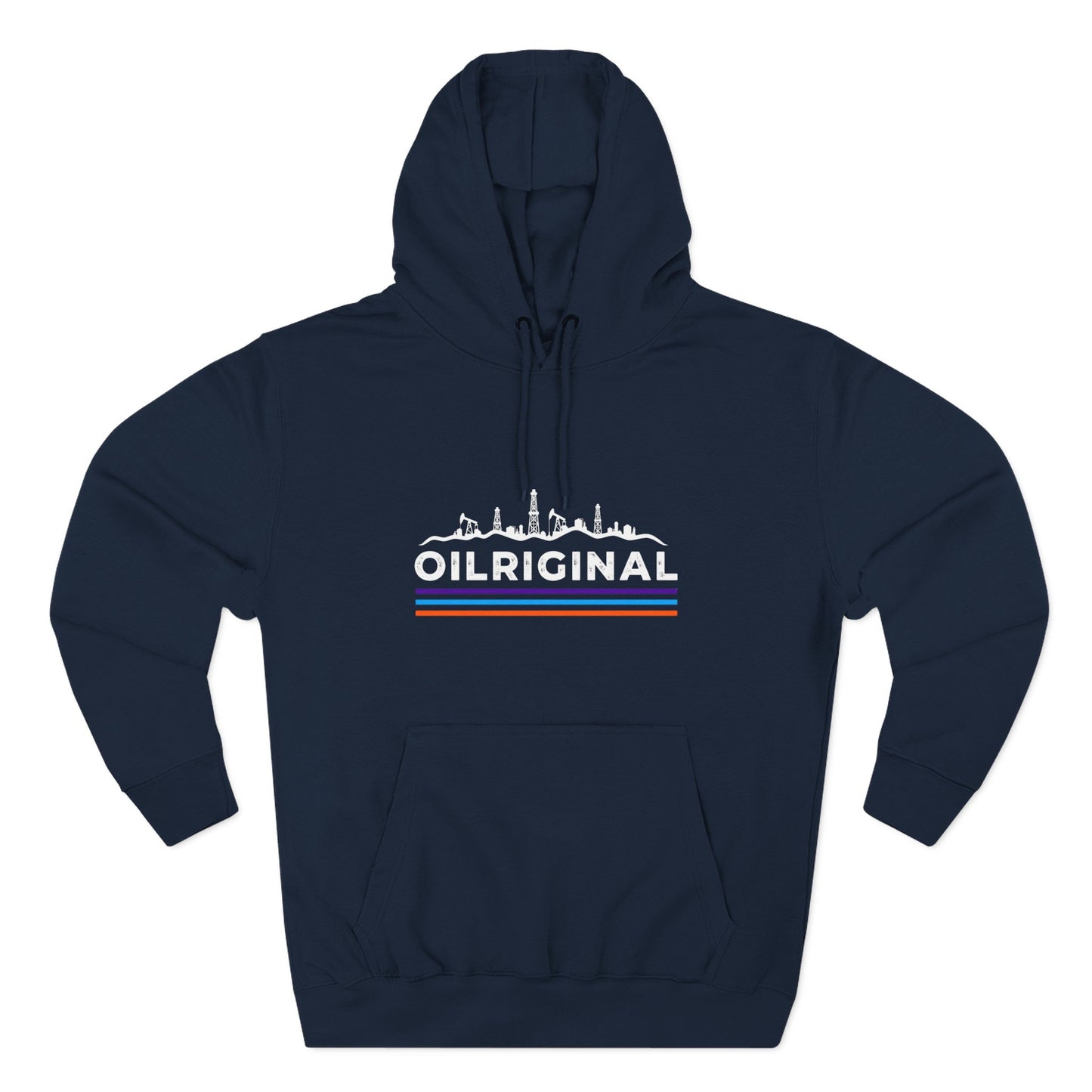 OILRIGINAL Skyline Hoodie with Retro Stripes