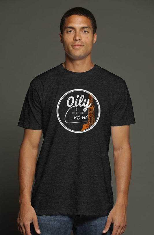 Oily Crew triblend t shirt charcoal