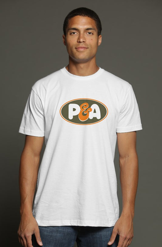 P & A triblend t shirt white