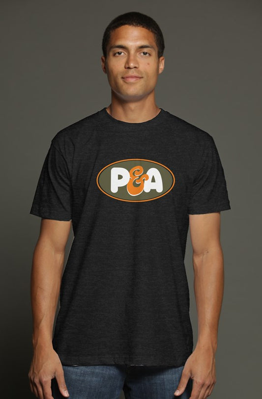 P & A triblend t shirt charcoal