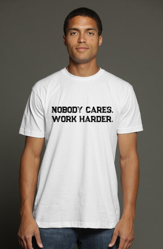 Nobody Cares triblend t shirt white