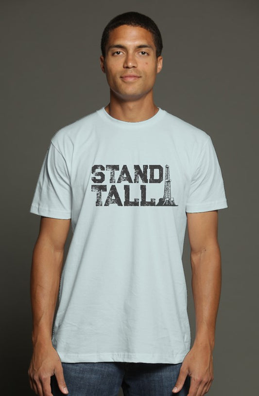 Stand Tall triblend t shirt ice blue