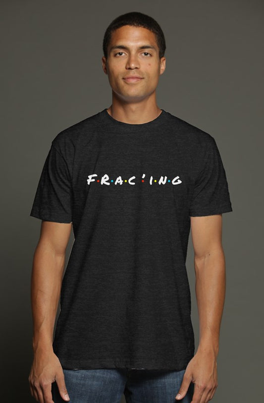 Friends Frac'ing triblend t shirt charcoal