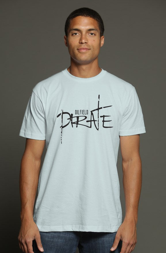 Oilfield Pirate triblend t shirt ice blue