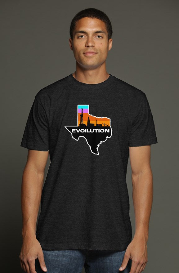 EvOILution Texas triblend t shirt