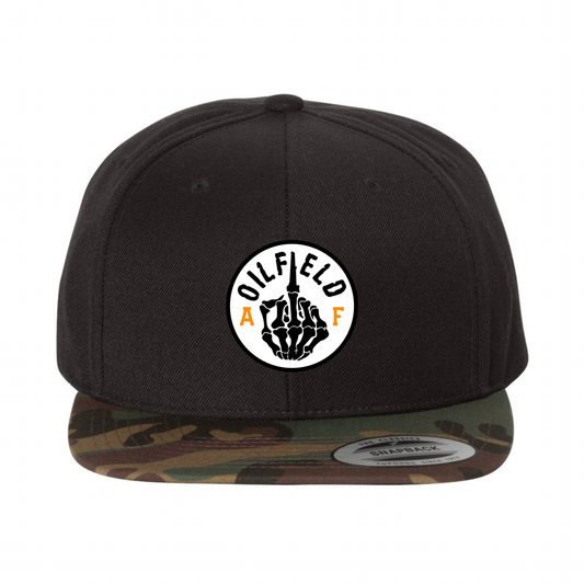 Oilfield AF Patch Black Camo Snapback